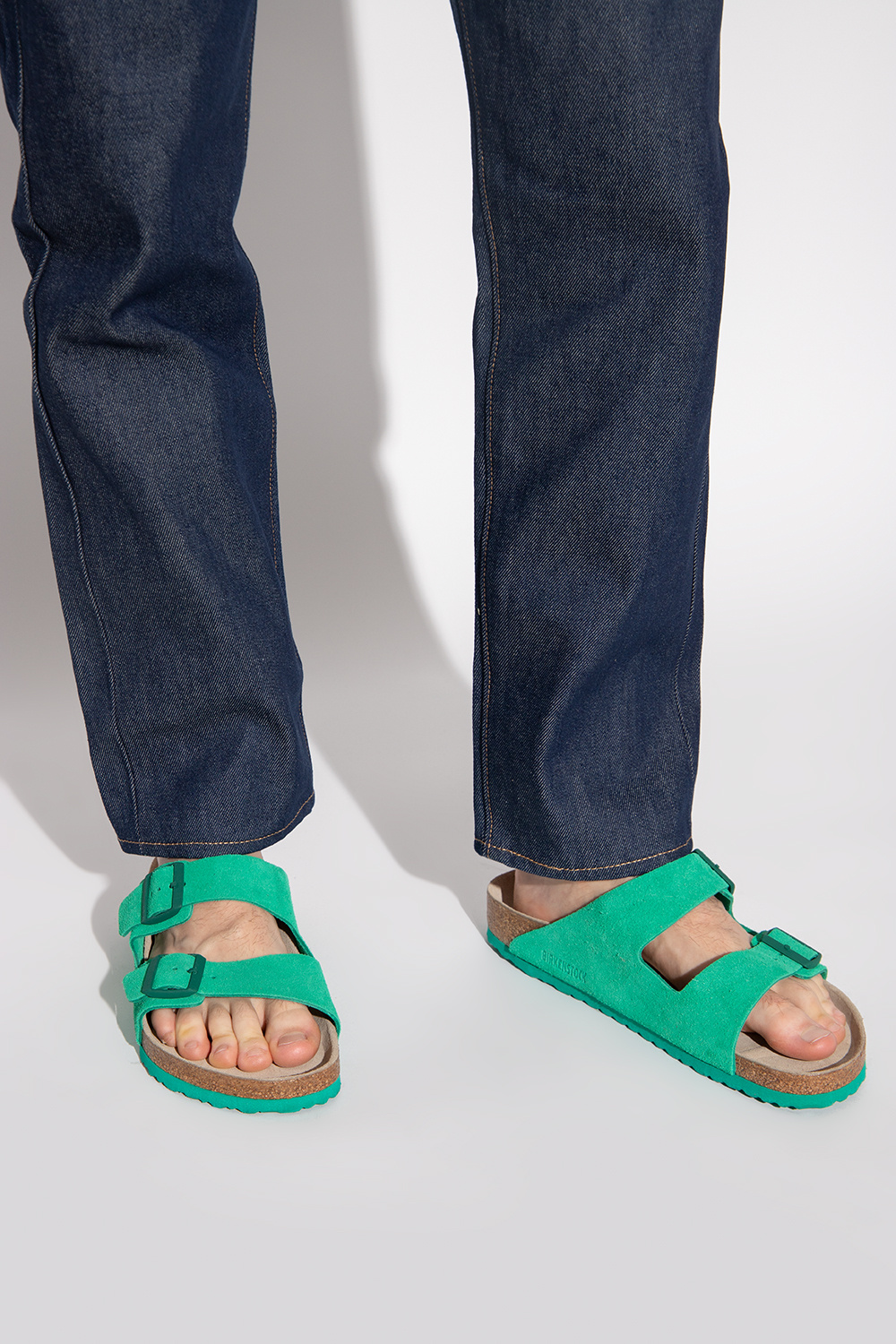 靴 ARIZONA BS Bold Green BIRKENSTOCK 39 Women's Birkenstock Arizona Soft Footbed Bold Green